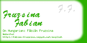 fruzsina fabian business card